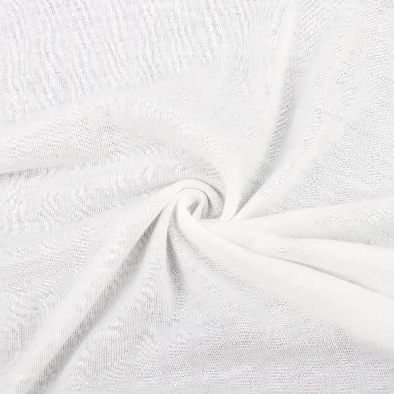 China Fabric for T-Shirt Single Jersey Knit Fabric Polyester White color buy from China wholesaler bulk order at wholesale price free worldwide shipping Alibaba