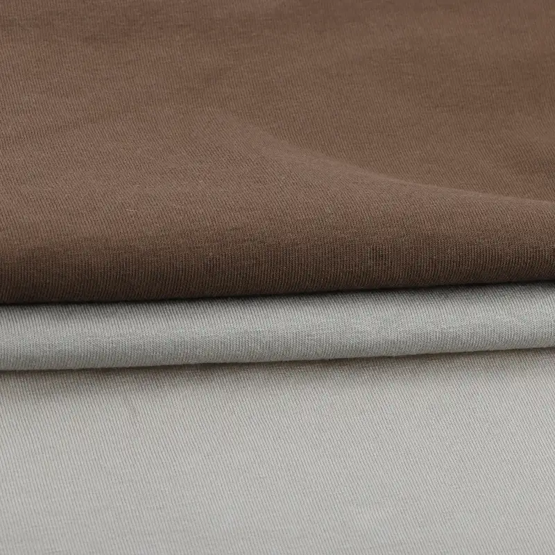 China Fabric for T-Shirt,Shorts,Loungewear Single Jersey Knit Fabric Cotton Grey、Brown color buy from China wholesaler bulk order at wholesale price free worldwide shipping Alibaba