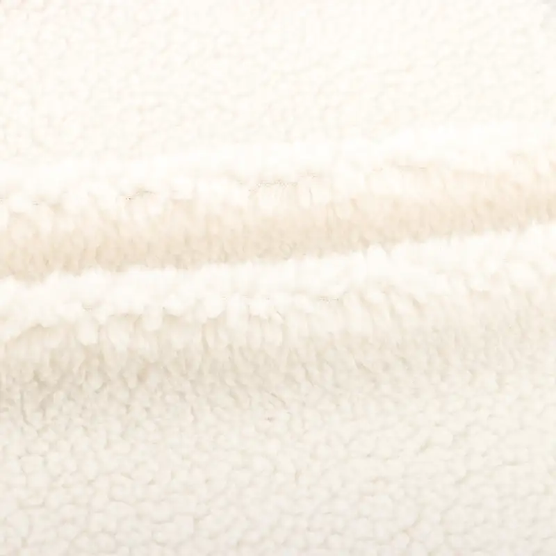 China Fabric for Padded Jacket Fleece Knit Fabric Recycled Polyester Cream color buy from China wholesaler bulk order at wholesale price free worldwide shipping Alibaba