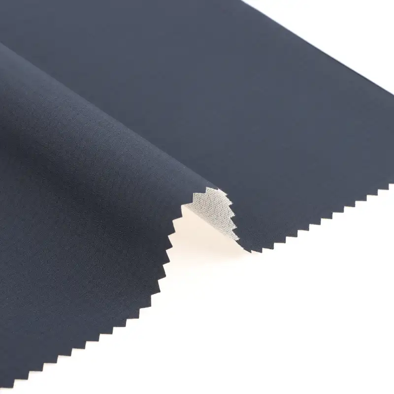 China Fabric for Padded Jacket Polyester Pongee Synthetic Woven Fabric Recycled Polyester Navy blue color buy from China wholesaler bulk order at wholesale price free worldwide shipping Alibaba