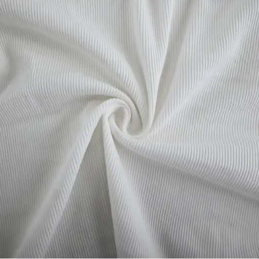 India Fabric for Pajamas knitted Corduroy Knit Fabric Cotton White color buy from India wholesaler bulk order at wholesale price free worldwide shipping Alibaba