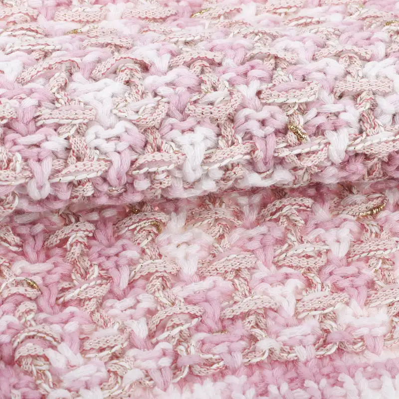 China Yarn for Knitted Jacket (Sweater),Round Neck Pullover (Sweater),Crew Neck Pullover (Sweater),Crop Top Pullover (Sweater) Tubular Tape Yarn Fancy Yarn Cotton Nylon pink color buy from China wholesaler bulk order at wholesale price free worldwide shipping Alibaba