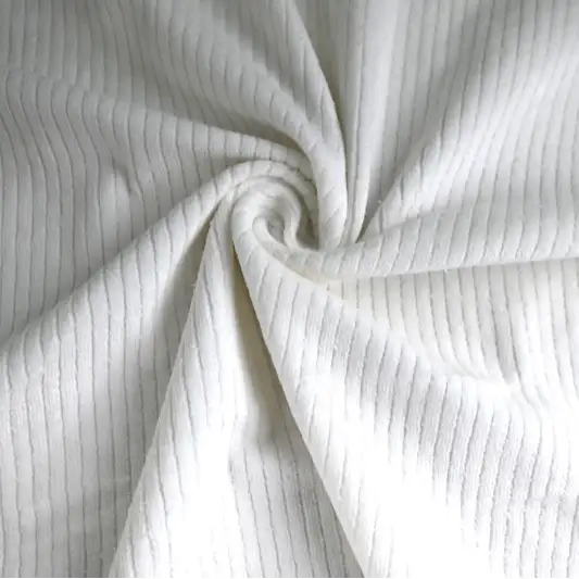 India Fabric for Pajamas knitted Corduroy Knit Fabric Cotton White color buy from India wholesaler bulk order at wholesale price free worldwide shipping Alibaba