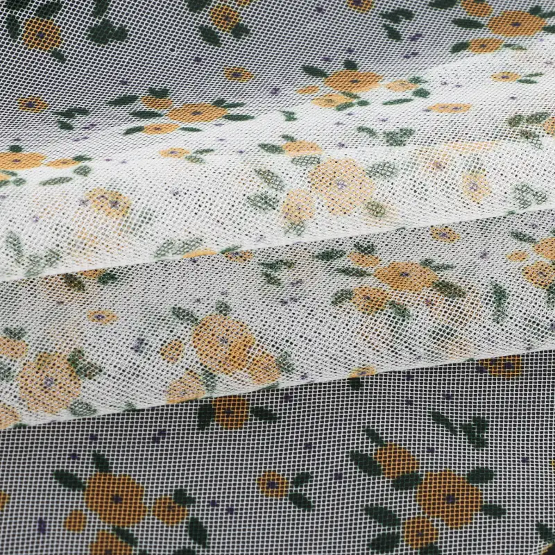 China Fabric for Skirt Mesh Knit Fabric Polyester Printing color buy from China wholesaler bulk order at wholesale price free worldwide shipping Alibaba