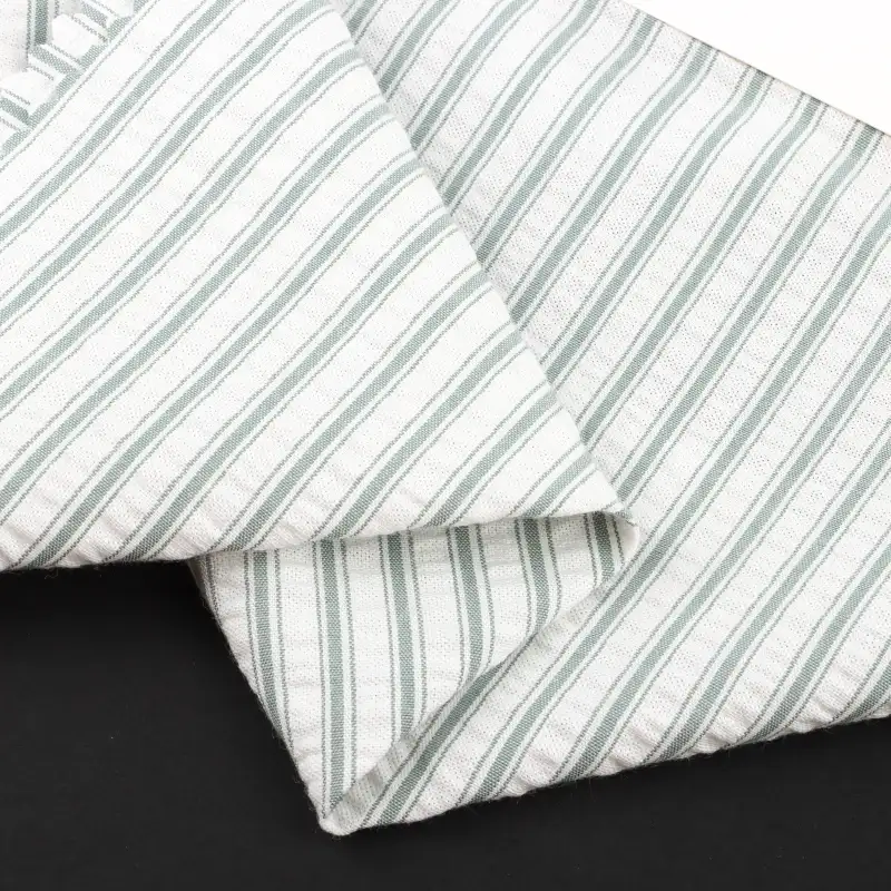 China Fabric for Shirt,Skirt,Shorts Cotton Seersucker Natural Woven Fabric Cotton stripe color buy from China wholesaler bulk order at wholesale price free worldwide shipping Alibaba