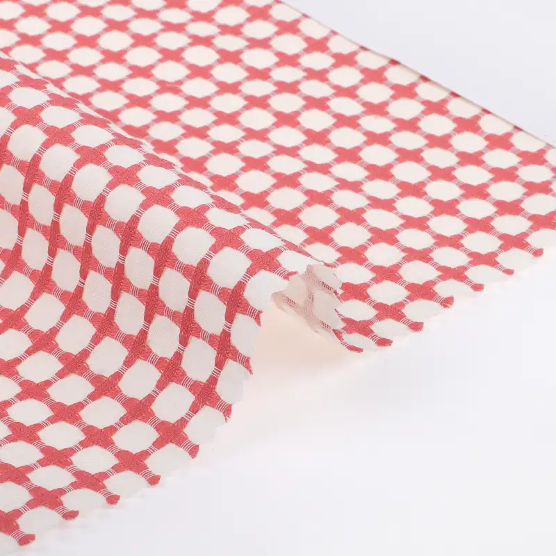 China Fabric for Shirt,Skirt,Shorts Cotton Dobby Natural Woven Fabric Cotton Red color buy from China wholesaler bulk order at wholesale price free worldwide shipping Alibaba