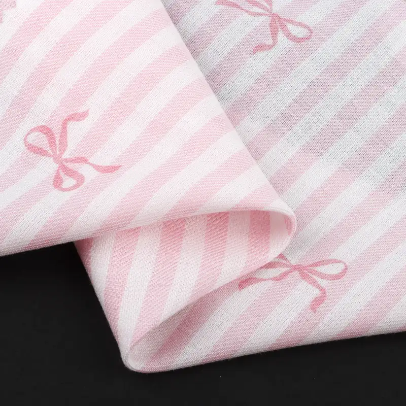 China Fabric for Shirt,Pants,Tank Top,Skirt,Shorts Yarn Dyed Stripe Natural Woven Fabric BCI Cotton Pink color buy from China wholesaler bulk order at wholesale price free worldwide shipping Alibaba