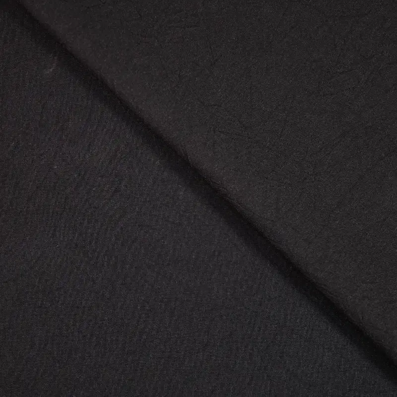 China Fabric for Shirt,Blouse,Crop Top Polyester Crinkle Fabric Synthetic Woven Fabric Polyester Black color buy from China wholesaler bulk order at wholesale price free worldwide shipping Alibaba