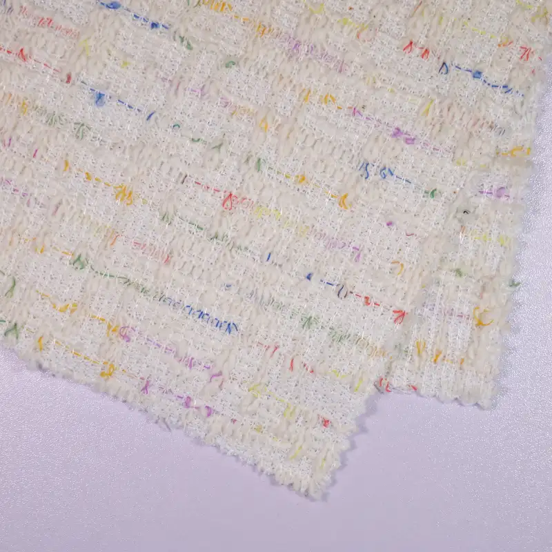 China Fabric for Padded Jacket,Uniform,Open Cardigan  Jacquard Knit Fabric Polyester Cotton Chemical Fiber Spandex Beige color buy from China wholesaler bulk order at wholesale price free worldwide shipping Alibaba