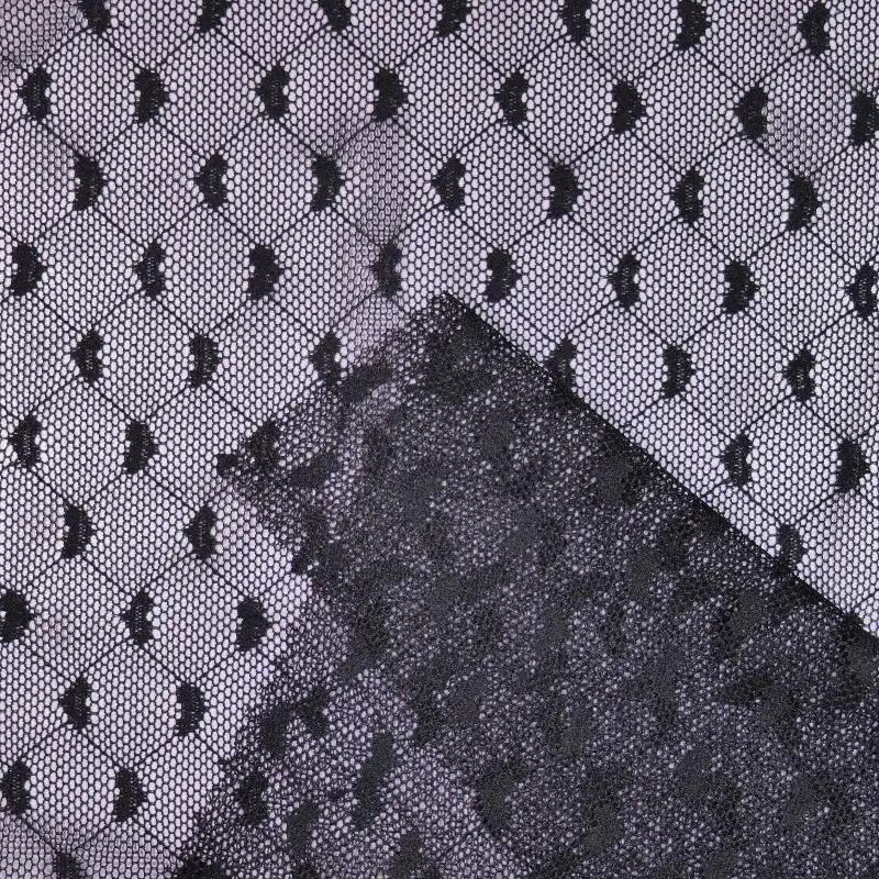 China Fabric for Shirt,Skirt Lace Knit Fabric Nylon Spandex Black color buy from China wholesaler bulk order at wholesale price free worldwide shipping Alibaba