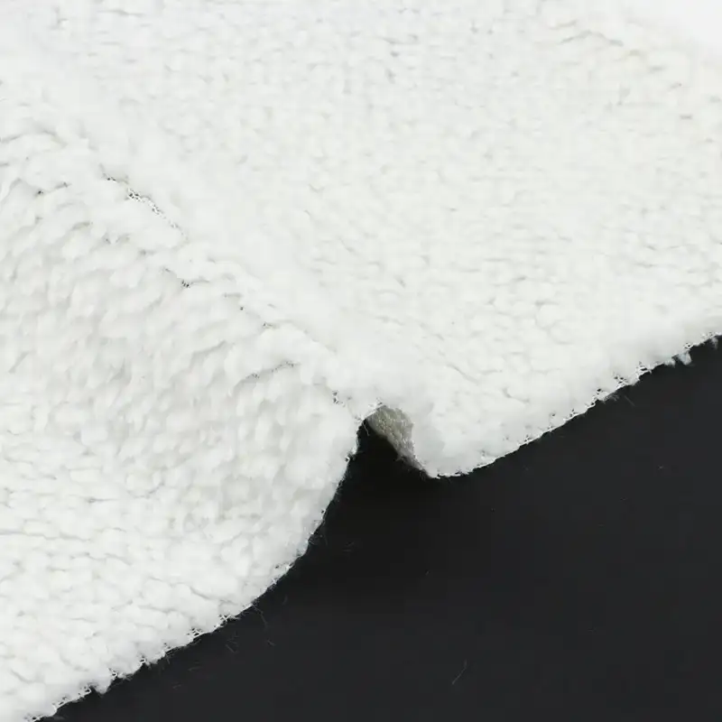 China Fabric for Hoodie,Sweatshirt Fleece Knit Fabric Polyester White color buy from China wholesaler bulk order at wholesale price free worldwide shipping Alibaba