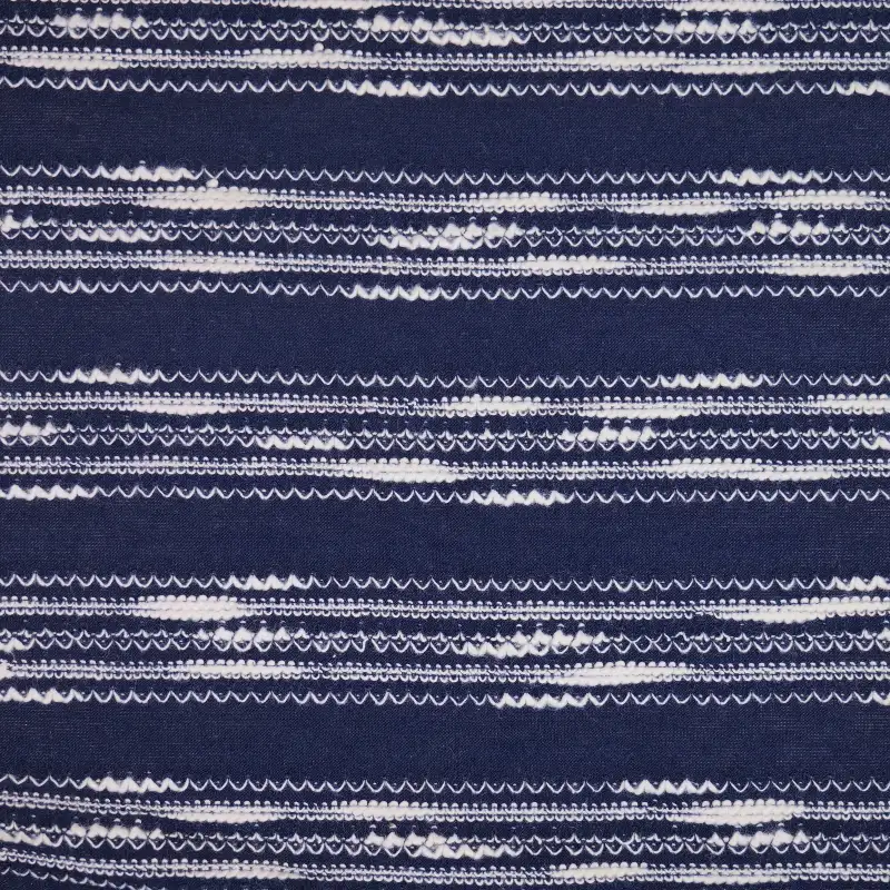 China Fabric for T-Shirt,Tank Top,Hoodie Jacquard Knit Fabric Polyester Cotton Dark blue&white color buy from China wholesaler bulk order at wholesale price free worldwide shipping Alibaba