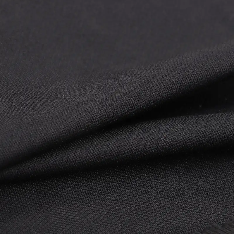 China Fabric for T-Shirt,Tank Top,Jogger French Terry Knit Fabric Polyester Spandex Black color buy from China wholesaler bulk order at wholesale price free worldwide shipping Alibaba