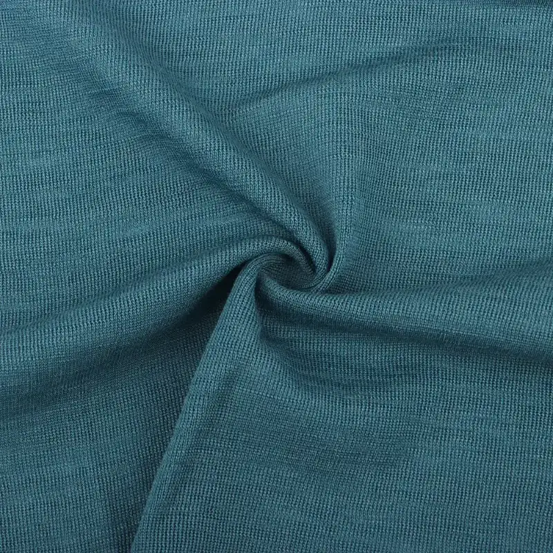 China Fabric for T-Shirt Rib Knit Fabric Merino Wool blue color buy from China wholesaler bulk order at wholesale price free worldwide shipping Alibaba
