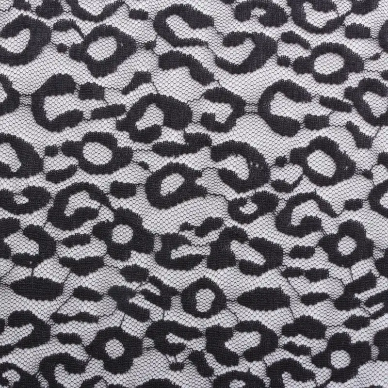 China Fabric for Blouse,Skirt,Shirt Long Sleeve Button ,Dresses (Cardigan Open)  Lace Knit Fabric Nylon Spandex black color buy from China wholesaler bulk order at wholesale price free worldwide shipping Alibaba