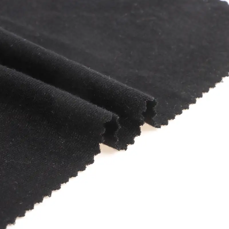 China Fabric for T-Shirt Single Jersey Knit Fabric Tencel RWS Wool Elastane Black color buy from China wholesaler bulk order at wholesale price free worldwide shipping Alibaba