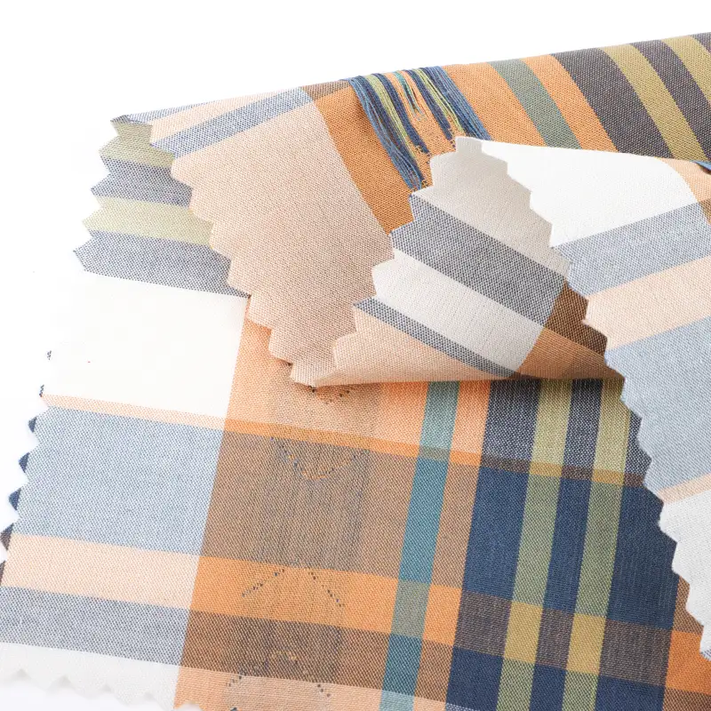 China Fabric for Shirt,Pants,Skirt,Shorts Cotton Dobby Natural Woven Fabric Cotton check color buy from China wholesaler bulk order at wholesale price free worldwide shipping Alibaba