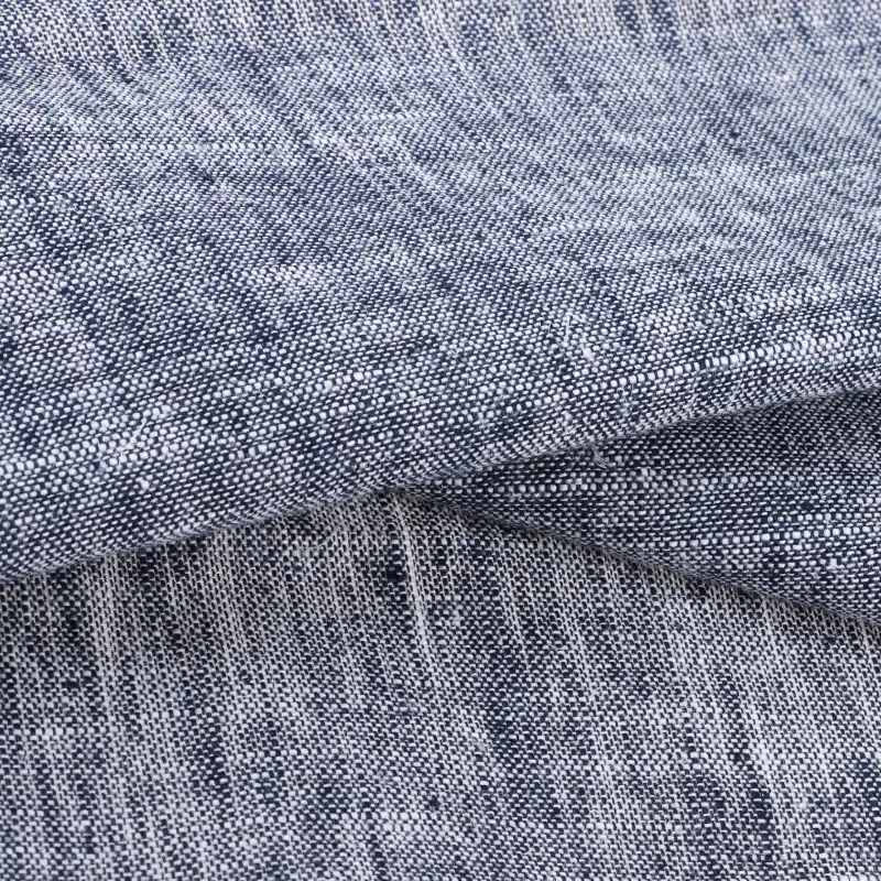 China Fabric for Shirt,Pants,Skirt,Shorts Slub Fabric Natural Woven Fabric Cotton Linen Navy color buy from China wholesaler bulk order at wholesale price free worldwide shipping Alibaba