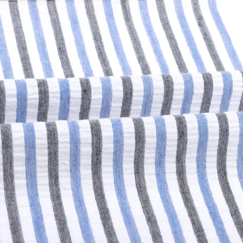 China Fabric for Shirt,Pants,Skirt,Shorts Cotton Seersucker Natural Woven Fabric Cotton stripe color buy from China wholesaler bulk order at wholesale price free worldwide shipping Alibaba