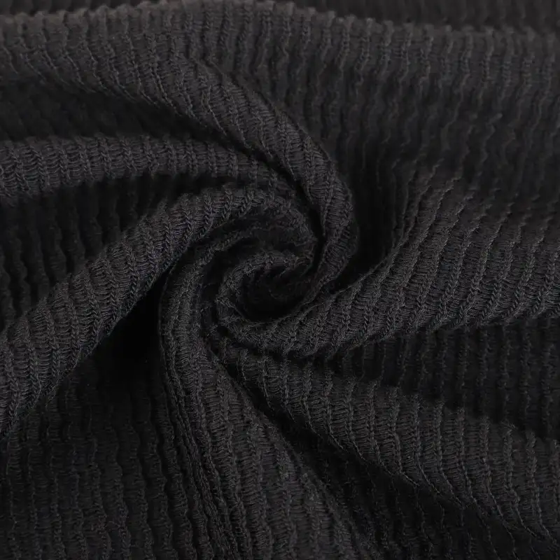 China Fabric for T-Shirt,Polo Shirt,Hoodie Weft Jacquard Knit Fabric Polyester Spandex BLACK color buy from China wholesaler bulk order at wholesale price free worldwide shipping Alibaba