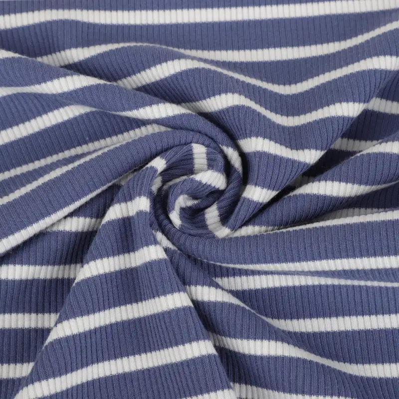 China Fabric for Polo Shirt,Hoodie Rib Knit Fabric Polyester Rayon Spandex DARK BLUE color buy from China wholesaler bulk order at wholesale price free worldwide shipping Alibaba