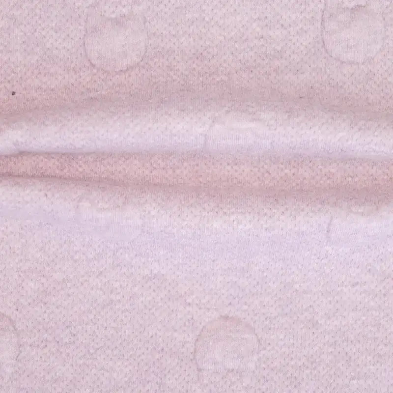 China Fabric for Crop Top,Overcoat,Dresses (Cardigan Open) ,Dresses (Cardigan Button)  Weft Jacquard Knit Fabric Cotton Polyester Spandex pink color buy from China wholesaler bulk order at wholesale price free worldwide shipping Alibaba