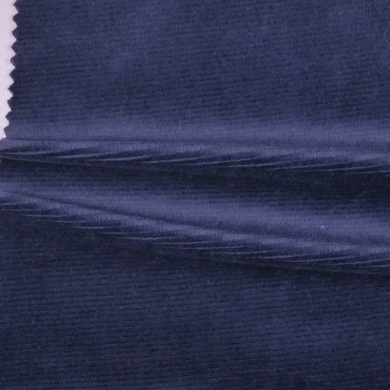 China Fabric for Pants,Jackets,Blazer Weft Corduroy Knit Fabric Cotton Polyester Spandex blue color buy from China wholesaler bulk order at wholesale price free worldwide shipping Alibaba