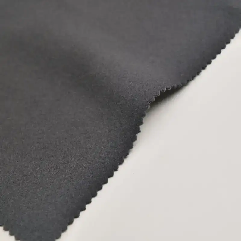 China Fabric for Trench Coat,Overcoat,Knitted Jacket ,Bomber jacket Bristled fabric Knit Fabric Polyester Black color buy from China wholesaler bulk order at wholesale price free worldwide shipping Alibaba
