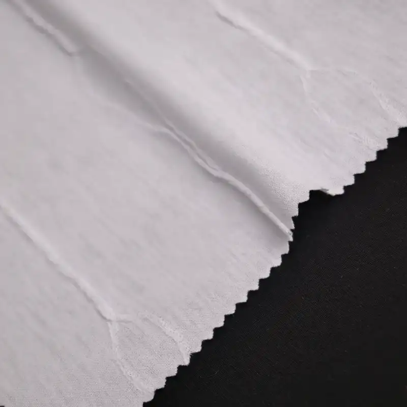 China Fabric for Blouse,Skirt Weft Jacquard Knit Fabric Polyester White color buy from China wholesaler bulk order at wholesale price free worldwide shipping Alibaba