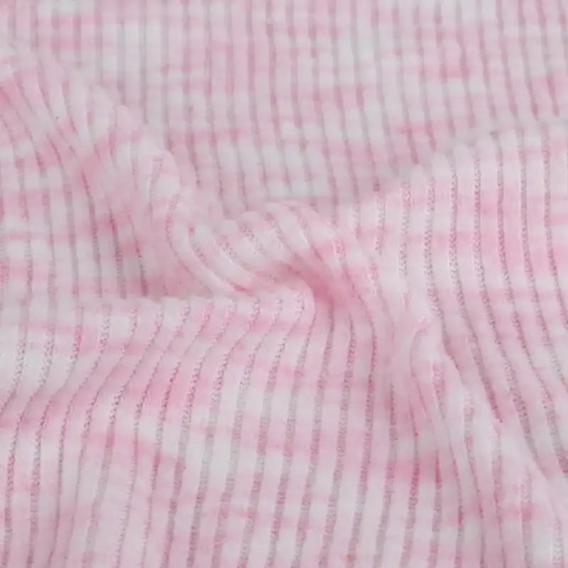 China Fabric for Tank Top,Ladies Vest ,Hoodie  ,Dresses (Cardigan Open)  Rib Knit Fabric Polyester Spandex Pink color buy from China wholesaler bulk order at wholesale price free worldwide shipping Alibaba