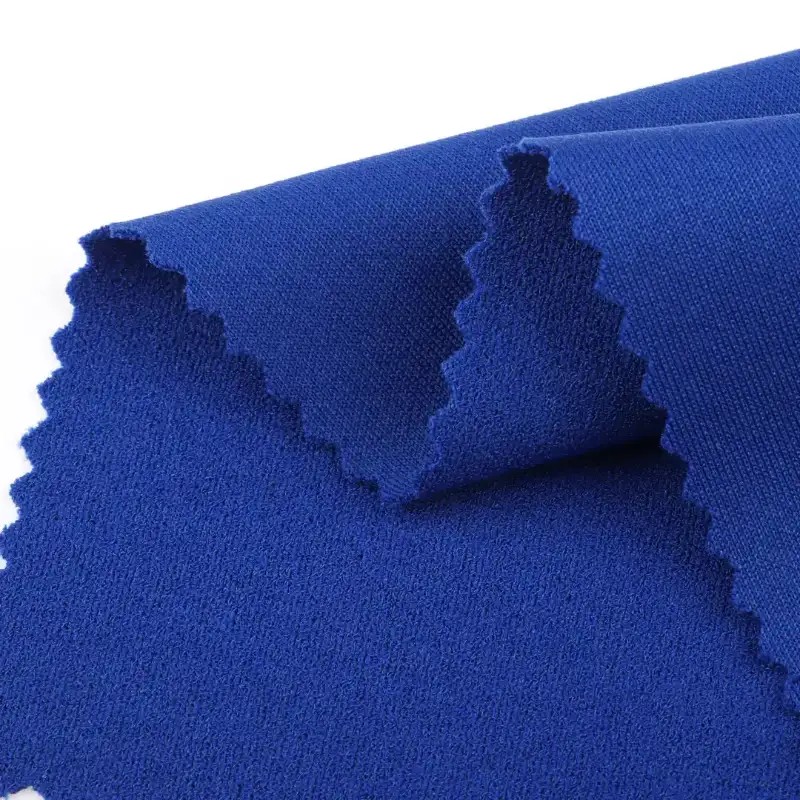 China Fabric for Jackets Single Jersey Knit Fabric Polyester Elastane blue color buy from China wholesaler bulk order at wholesale price free worldwide shipping Alibaba