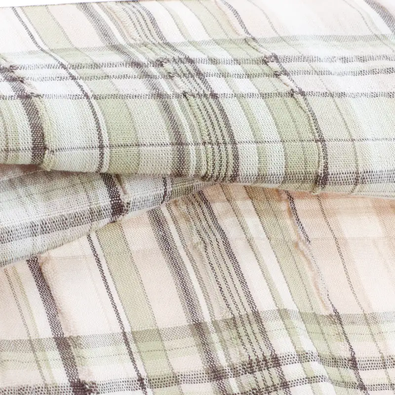 China Fabric for Shirt,Pants,Skirt,Shorts Crepe Woven Blended Fabric Cotton Spandex check color buy from China wholesaler bulk order at wholesale price free worldwide shipping Alibaba