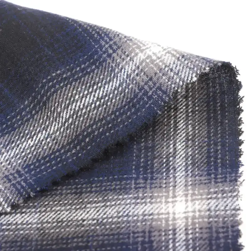 China Fabric for Blouse,Shirt Long Sleeve Button ,Shirt Half Sleeve Button ,Over Shirt Cotton YD Flannel Natural Woven Fabric Cotton Navy Check color buy from China wholesaler bulk order at wholesale price free worldwide shipping Alibaba