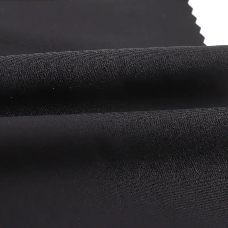 China Fabric for Tank Top,Crop Top,Pajamas Interlock Knit Fabric Polyester Spandex Black color buy from China wholesaler bulk order at wholesale price free worldwide shipping Alibaba