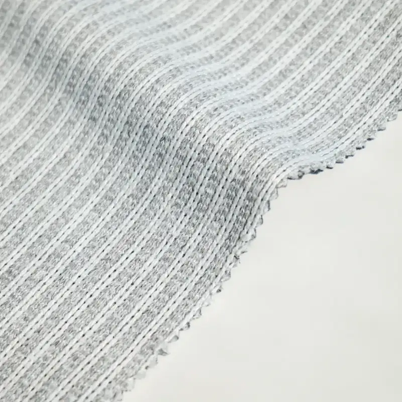 China Fabric for Crop Top Hacci Knit Fabric Polyester Cotton Metallic fiber Spandex Yd-Pink Check color buy from China wholesaler bulk order at wholesale price free worldwide shipping Alibaba