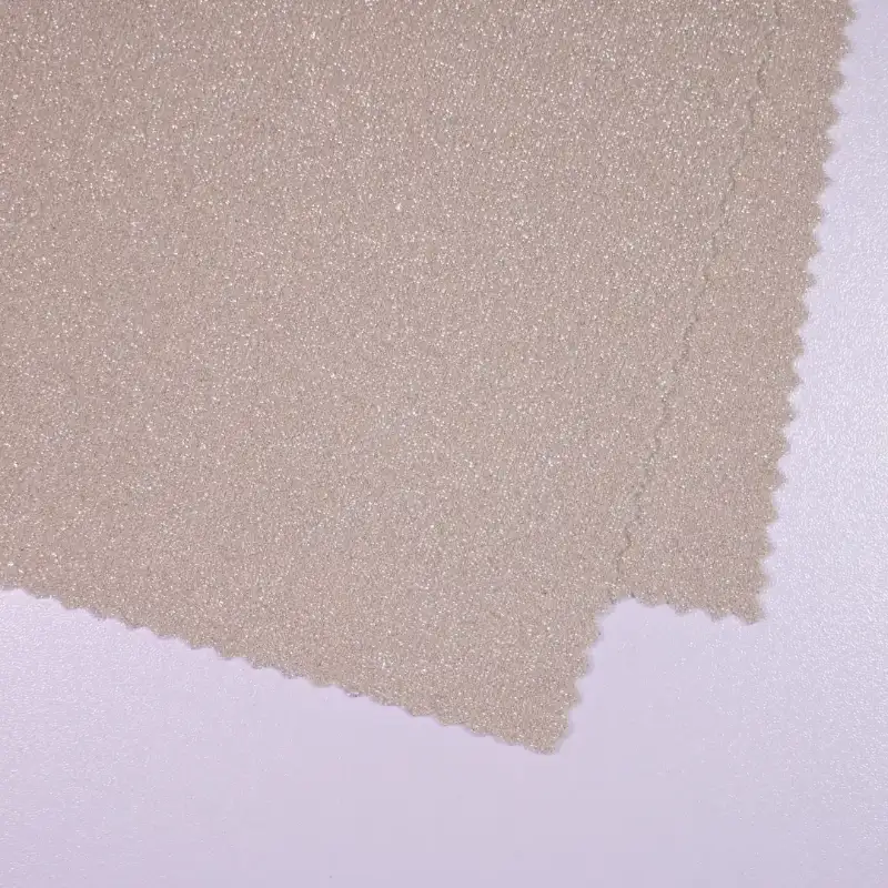 China Fabric for Tank Top,Blouse Single Jersey Knit Fabric Nylon Lurex Spandex Khaki color buy from China wholesaler bulk order at wholesale price free worldwide shipping Alibaba