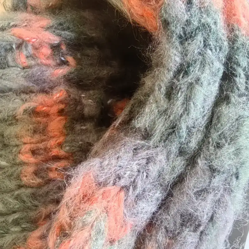 China Yarn for Hoodie,Open Cardigan (Sweater),Round Neck Pullover (Sweater) Mossy Yarn Fancy Yarn Acrylic Polyester 军绿灰桔 color buy from China wholesaler bulk order at wholesale price free worldwide shipping Alibaba