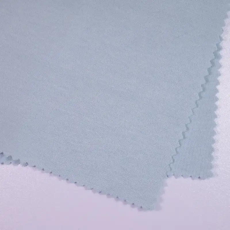 China Fabric for T-Shirt,Polo Shirt,Hoodie,Sweatshirt Interlock Knit Fabric Cotton Polyester blue color buy from China wholesaler bulk order at wholesale price free worldwide shipping Alibaba