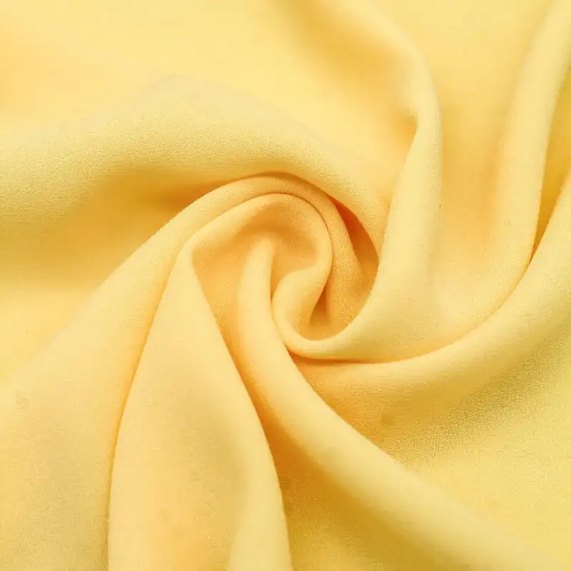 China Fabric for Blouse,Skirt,Shirt Long Sleeve Button  Cotton Plain Natural Woven Fabric Acetate Polyester YELLOW color buy from China wholesaler bulk order at wholesale price free worldwide shipping Alibaba