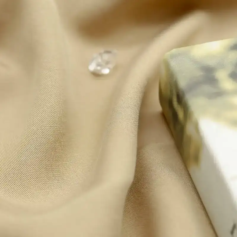 China Fabric for Shirt,Blouse,Uniform Tencel Twill Natural Woven Fabric Tencel Linen Khaki color buy from China wholesaler bulk order at wholesale price free worldwide shipping Alibaba