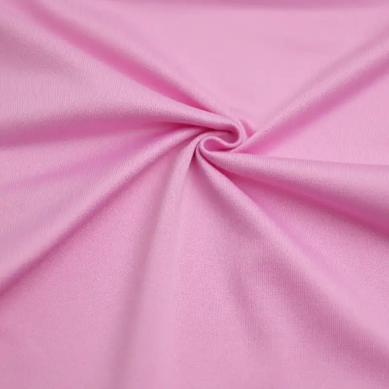 China Fabric for Crop Top,Yoga Clothes Single Jersey Knit Fabric Polyester Spandex Solid-Pink color buy from China wholesaler bulk order at wholesale price free worldwide shipping Alibaba