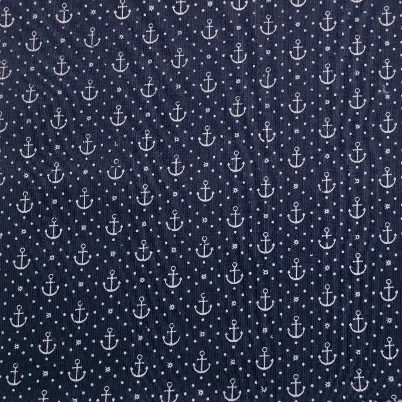 China Fabric for Hoodie,Sweatshirt Fleece Knit Fabric Cotton Polyester Navy with White Print color buy from China wholesaler bulk order at wholesale price free worldwide shipping Alibaba