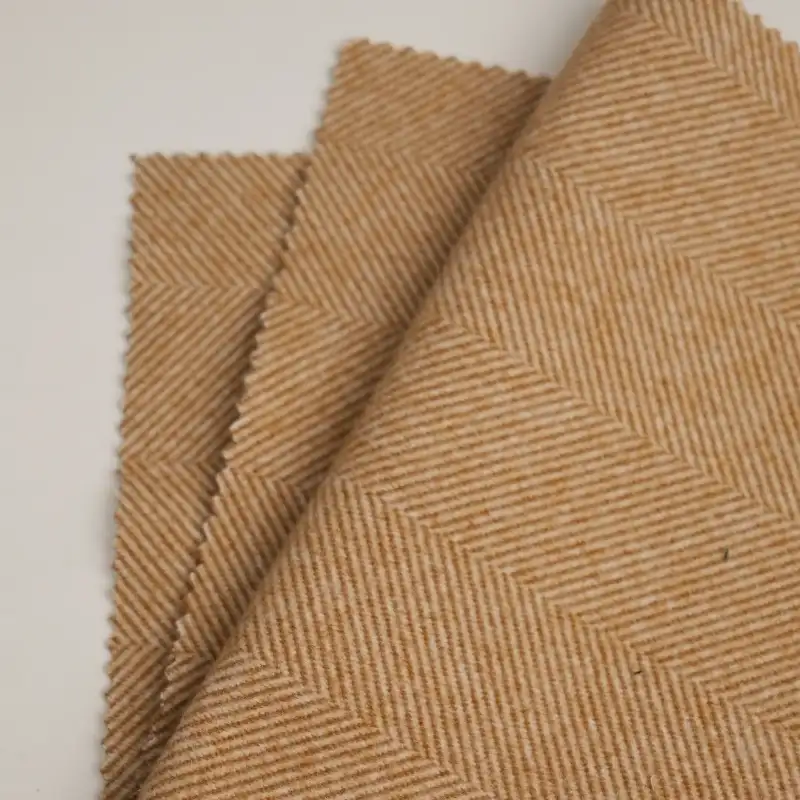 China Fabric for Blazer,Trench Coat,Overcoat,Suit Woolen Herringbone Woolen Polyester Yellow color buy from China wholesaler bulk order at wholesale price free worldwide shipping Alibaba
