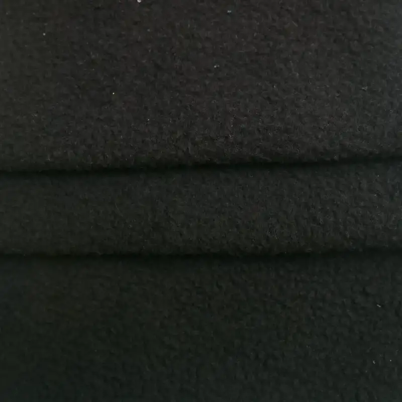 China Fabric for Padded Jacket,Overcoat Fleece Knit Fabric Cotton Polyester Black color buy from China wholesaler bulk order at wholesale price free worldwide shipping Alibaba