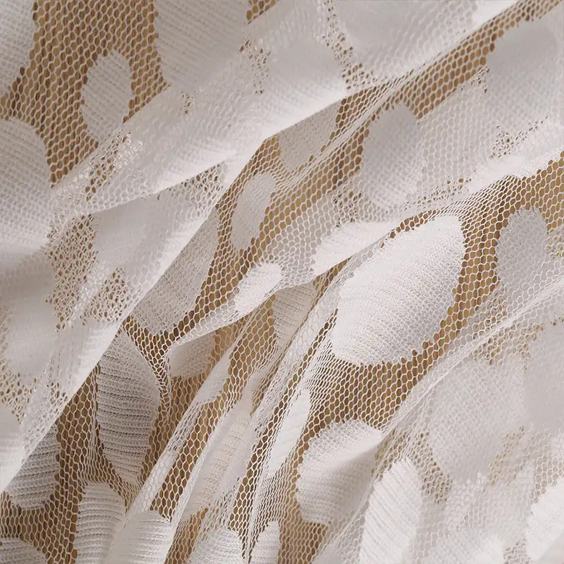 China Fabric for Blouse,Shirt Long Sleeve Button ,Dresses (Cardigan Open) ,Skirt  Lace Knit Fabric Nylon white color buy from China wholesaler bulk order at wholesale price free worldwide shipping Alibaba