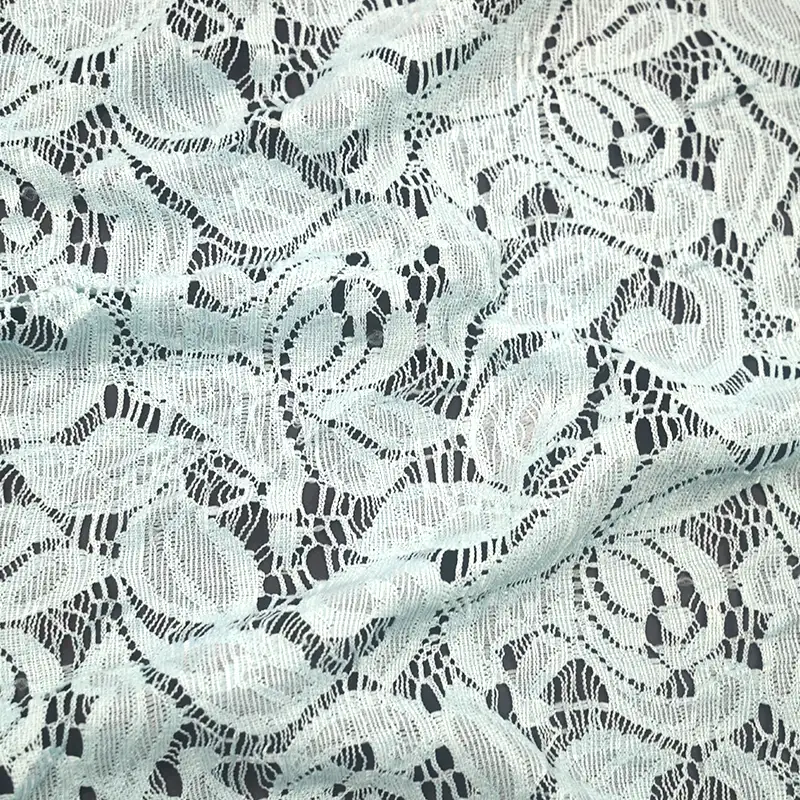 China Fabric for Blouse,Shirt Long Sleeve Button ,Dresses (Cardigan Button) ,Skirt  Lace Knit Fabric Nylon Spandex green color buy from China wholesaler bulk order at wholesale price free worldwide shipping Alibaba