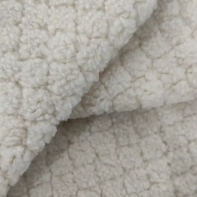 China Fabric for Jackets,Hoodie,Padded Jacket,Overcoat Teddy Knit Fabric Polyester beige color buy from China wholesaler bulk order at wholesale price free worldwide shipping Alibaba