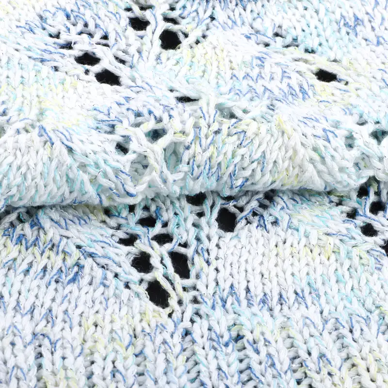 China Yarn for Crop Top,Round Neck Pullover (Sweater),Crew Neck Pullover (Sweater),Crop Top Pullover (Sweater) Twisted Yarn Twisted Yarn BCI Cotton Recycled Polyester Lurex Blue and white and yellow color buy from China wholesaler bulk order at wholesale price free worldwide shipping Alibaba