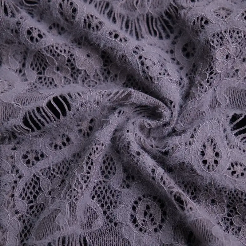 China Fabric for Blouse,Skirt,Shirt Long Sleeve Button ,Skirt  Lace Knit Fabric Nylon Spandex purple color buy from China wholesaler bulk order at wholesale price free worldwide shipping Alibaba
