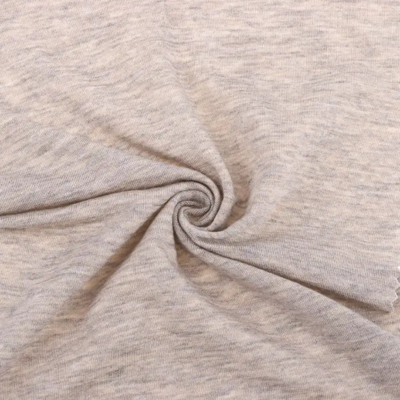 China Fabric for T-Shirt,Tank Top,Shorts,Loungewear Single Jersey Knit Fabric Tencel Wool Spandex oatmeal-colored color buy from China wholesaler bulk order at wholesale price free worldwide shipping Alibaba
